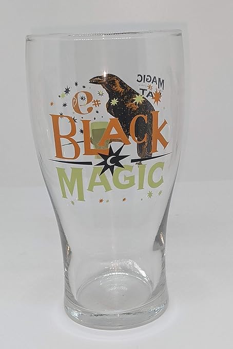 Amazon Com Magic Hat Brewery Pint Glass Black Magic Beer Glasses