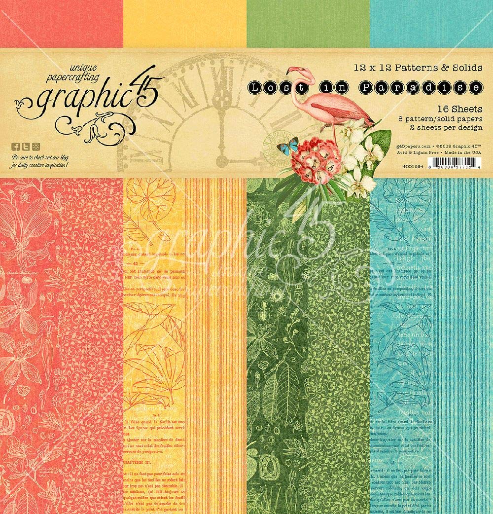 GRAPHIC 45 Lost in para PPR PAD PRNT/Solid, Paper, Multi, One Size