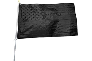 DANF FLAG Black American Flag 3x5 ft: Heavy Duty US Flag Made from Nylon - Embroidered Stars - Sewn Stripes - UV Protection Perfect for Outdoors! (Not Include Pole)