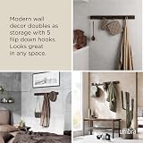 Umbra Flip 8-Hook Wall Mounted Coat Rack Black/Walnut view 4