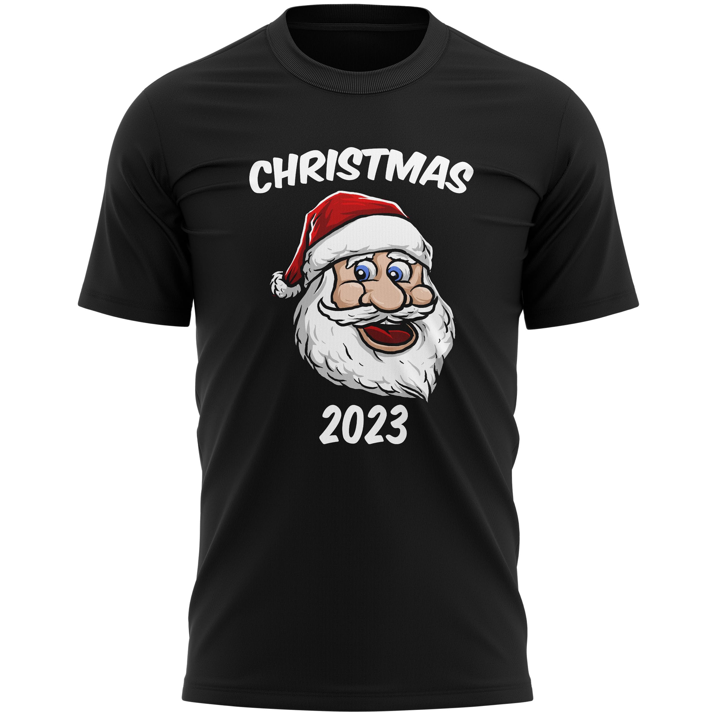 Purple Print House Mens Funny Santa Claus Christmas 2023 T Shirt Xmas Santa Face Present Gifts Him Her, S, Black