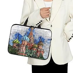 Uasibuni Colorful Castles Pattern Slim Laptop Bag