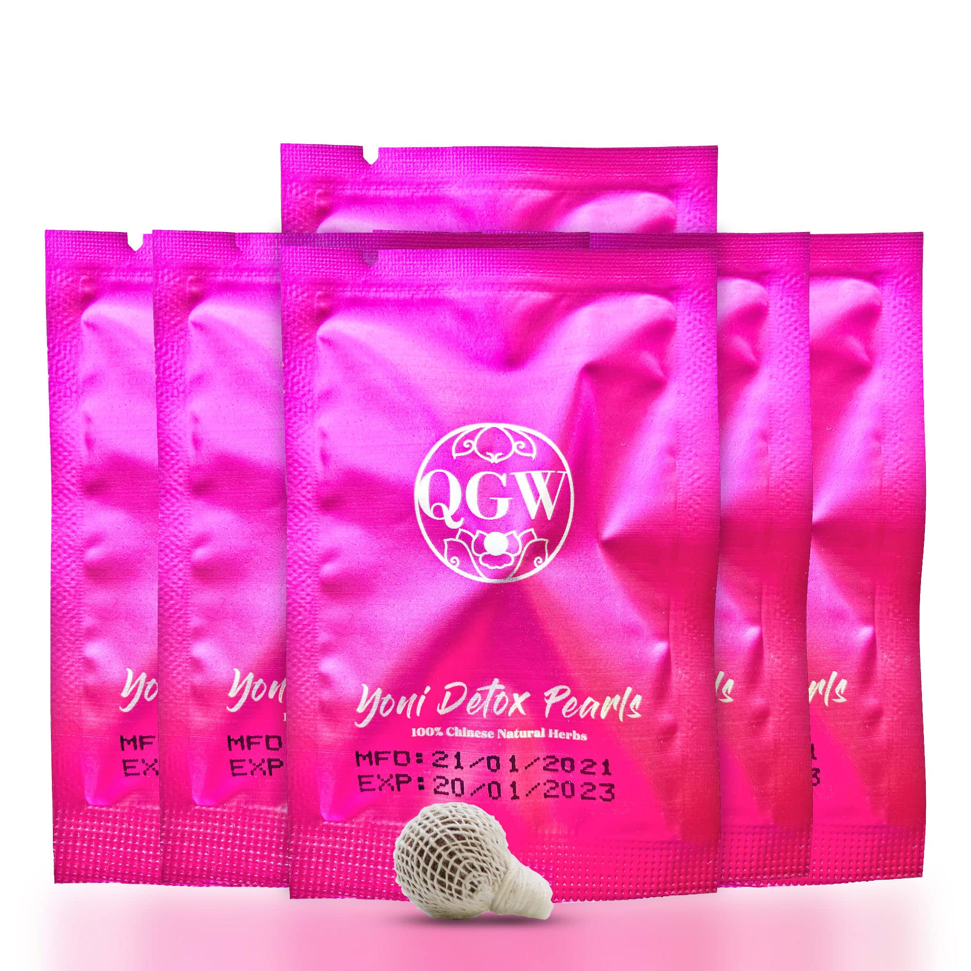 Yoni Detox Pearls Conceive TTC, Yeast Infection, Thrush, Bacterial Vaginosis BV, Candida Balls Treatment for Ladies (6 Pearls)