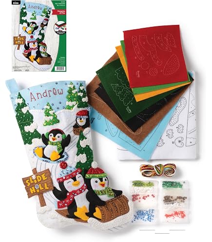 Kit Couture Chaussette Noël Bucilla - Crèche Jésus - Felt - Édition Limitée