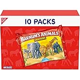BARNUM'S Original Animal Crackers, Kids Snacks, 10 Snack Packs | Good Source of Calcium, Snack Packs, Individually Wrapped