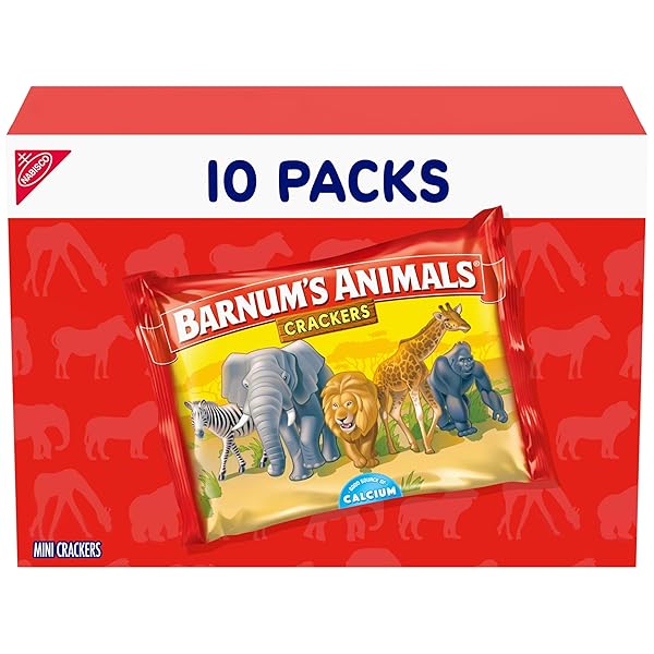 BARNUM’S ORIGINAL ANIMAL CRACKERS, KIDS SNACKS, 10 SNACK...