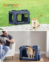 Feandrea Foldable Pet Carrier Bag 70x52x52 cm Dark Blue PDC70Z view 3