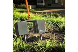 K.D STONEDGE Manual Coring Lawn Aerator Hand Tool 4 Replace Tines Cores Box Loosening Compacted Soil Condition Improve Garden Yard Grass Aeration