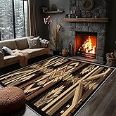 Yoozitrees Aztec Rug - 8x10, 5x7, Southwestern Tribal Native American Area Rug, Vintage Geometric Southwest Carpet, Washable & Non Slip & Soft Large Rugs, Aztec Home Decor