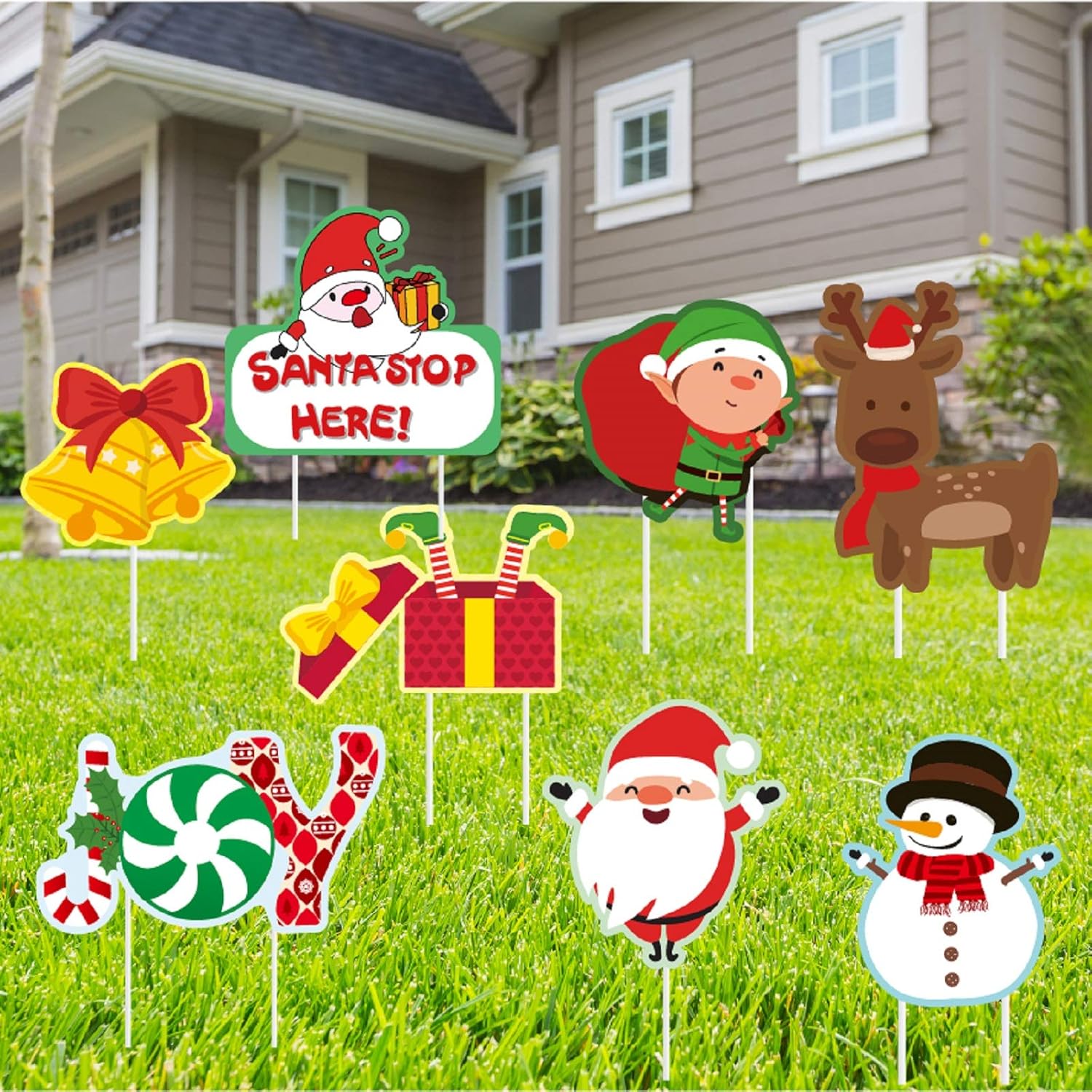 Christmas Outdoor Decorations Yard Signs,8 Pcs Christmas