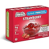 Simply Delish Jel Dessert - Sugar-Free Jelly Powder - Strawberry Jelly Flavor - 20 gr - Gluten Free, Keto, Halal, Vegan - Gel
