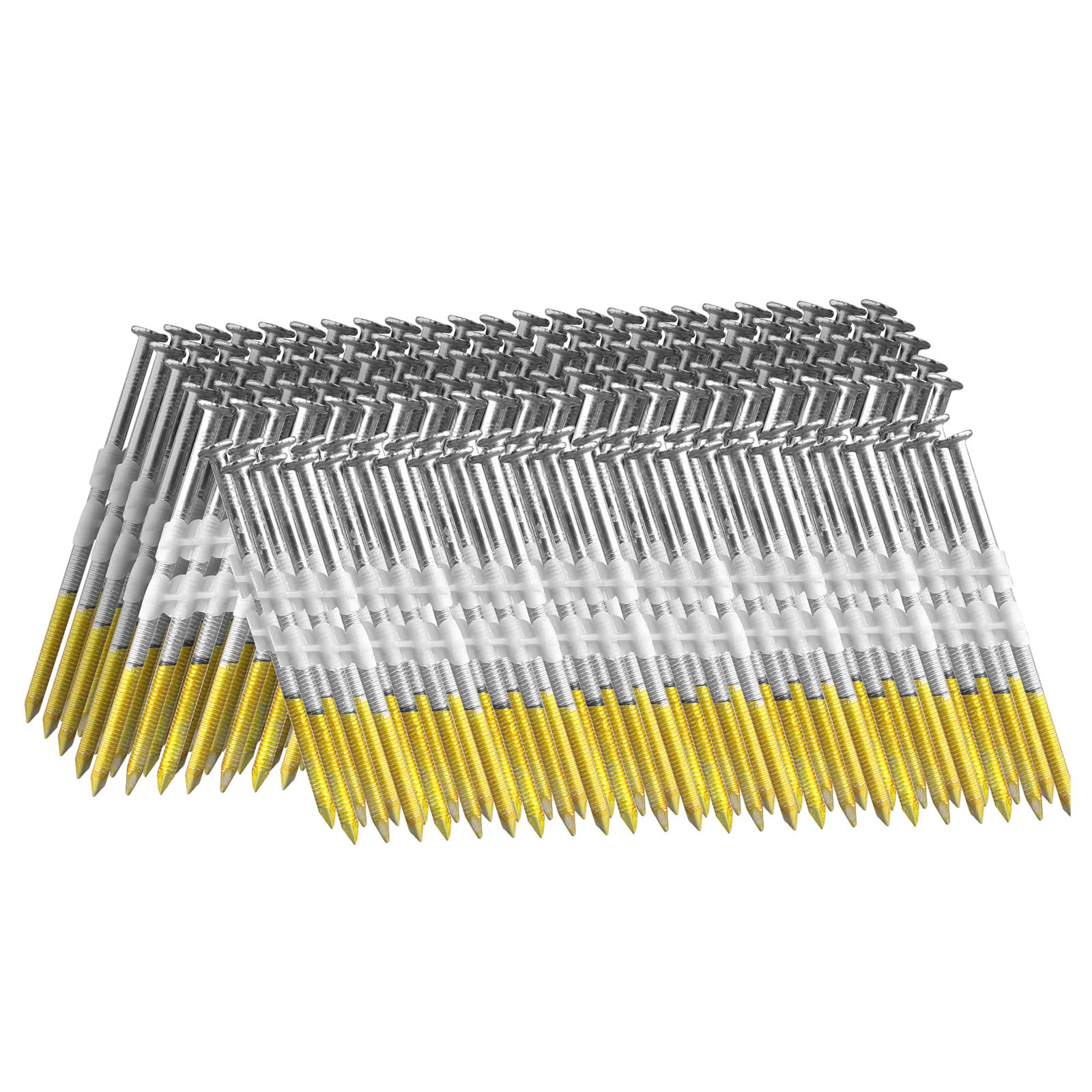 Photo 1 of SITLDY 21 Degree Framing Nails 1000 Count, 3-1/4-Inch x .131" Ring Shank, Full Round Head Hot Dipped Galvanized, for Pneumatic Electric 20 to 22 Degree Framing Nailer