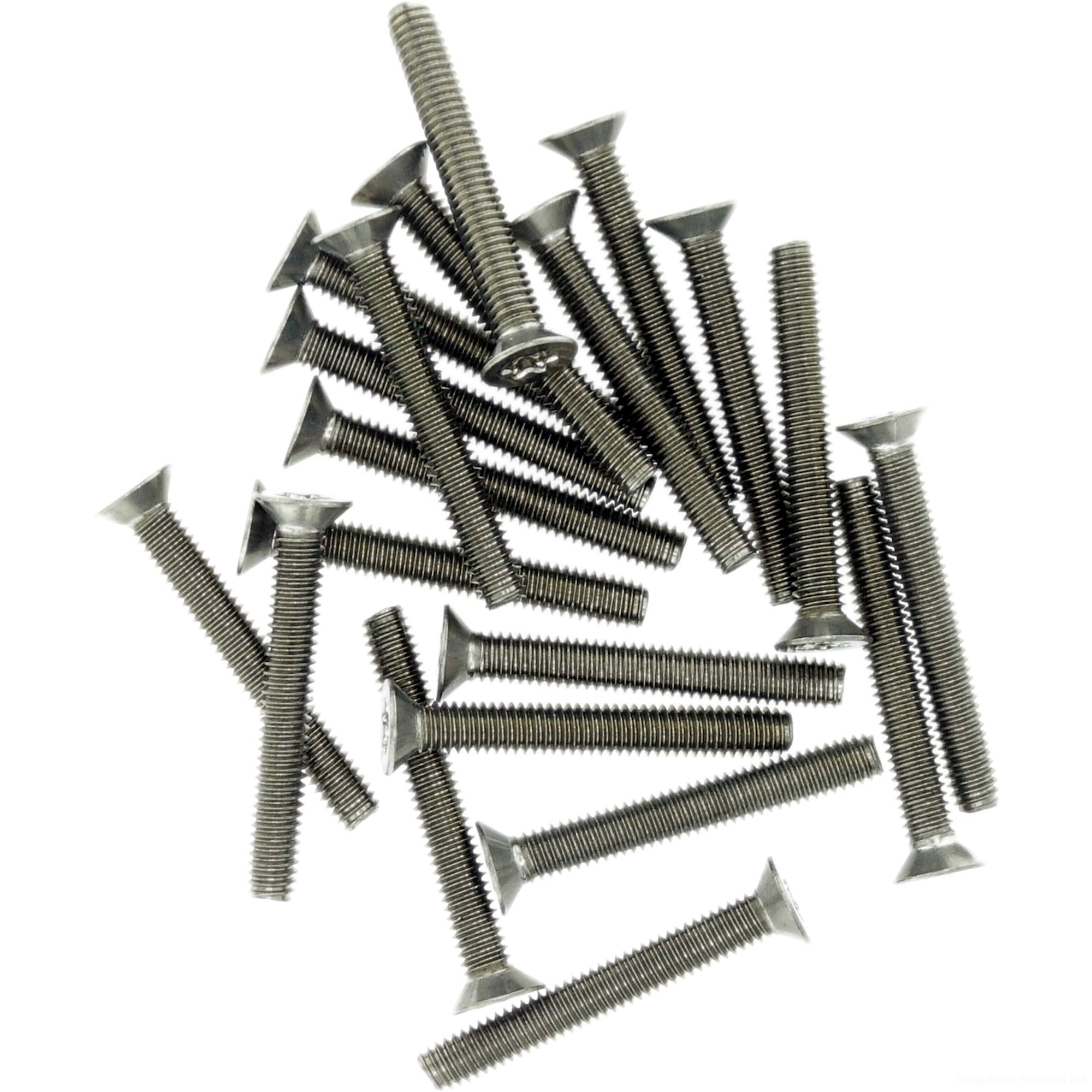 M5 (5mm x 30mm) TX Socket Countersunk Thread Rolling Screw - Stainless Steel (A2) (Pack of 20)
