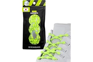 Caterpy No Tie Elastic Shoelaces - Adults & Kids - Blue - 2 Pack