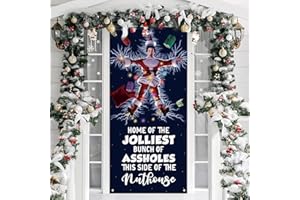 ARSEMICA Christmas Vacation Gift, Funny Holiday Door Cover, Griswold Family Cousin Eddie Christmas Vacation Merchandise, Cute Holiday Home Indoor Outdoor Decorations, Novelty Xmas White Elephant Gifts