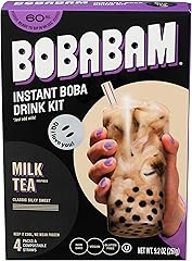 BOBABAM Milk Tea Instant Boba Drink Kit- 4 pack