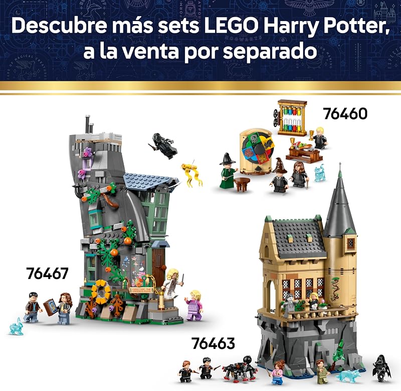 Caldeirão Harry Potter: Sala de Poções Secreta - Decoração do Quarto - Brinquedo de Colecionável - Minifiguras Patronus, Hermione e Snape - Presente para Raparigas e Rapazes 10+ Anos - 76464