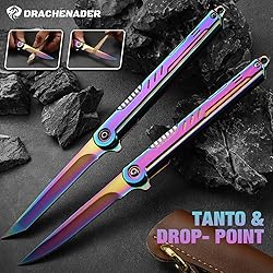 DRACHENADER Tanto Folding Knife for Women and