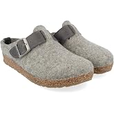 HAFLINGER Grizzly Buckle Felt Clog Wool Shoe Unisex