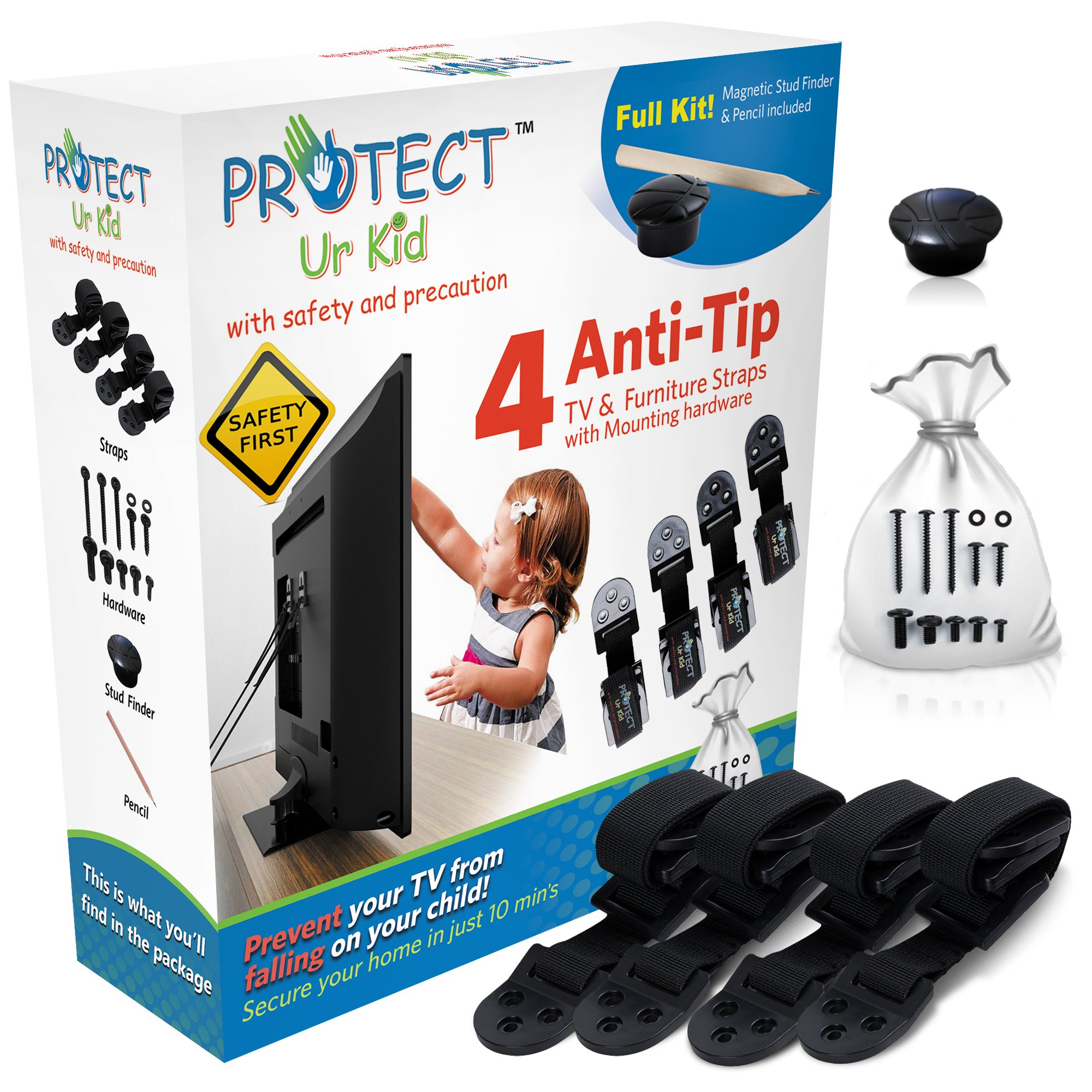 Buy Anti Tip Furniture Anchor & TV Straps w/UltraStrong Mounting