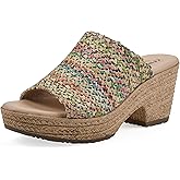 CLIFFS BY WHITE MOUNTAIN Women's Biando Platform Raffia Slide Sandal