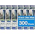 Leo Large 10-Inch Wide Lint Roller Refills 6 Rolls 300 Ultra-Wide Sheets for Lint Removers Household Cleaning Easily Remove Pet Hair Dust and Debris from Floors Carpets and Furniture