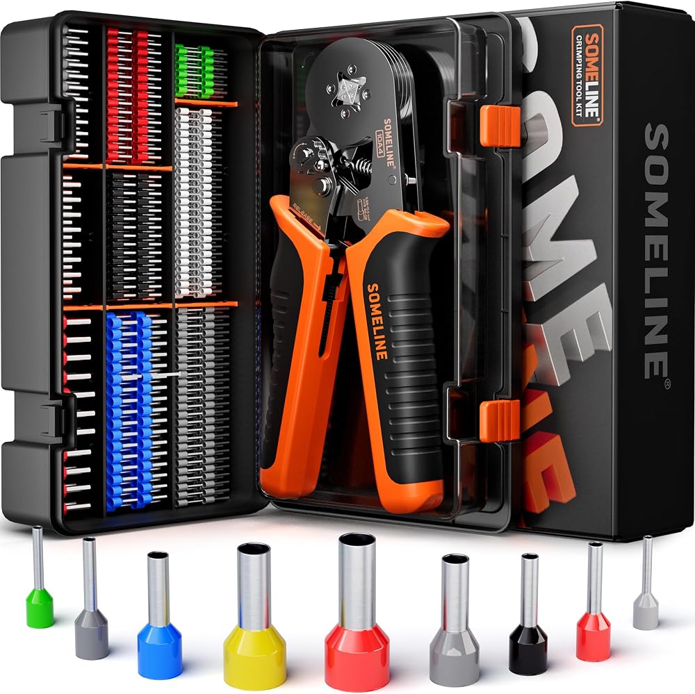 SOMELINE Ferrule Crimping Tool Set 9 Types 0.25-10 mm2 Electricians Tools