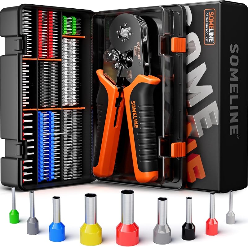 SOMELINE Ferrule Crimping Tool Set 9 Types 0.25-10 mm2 Electricians Tools