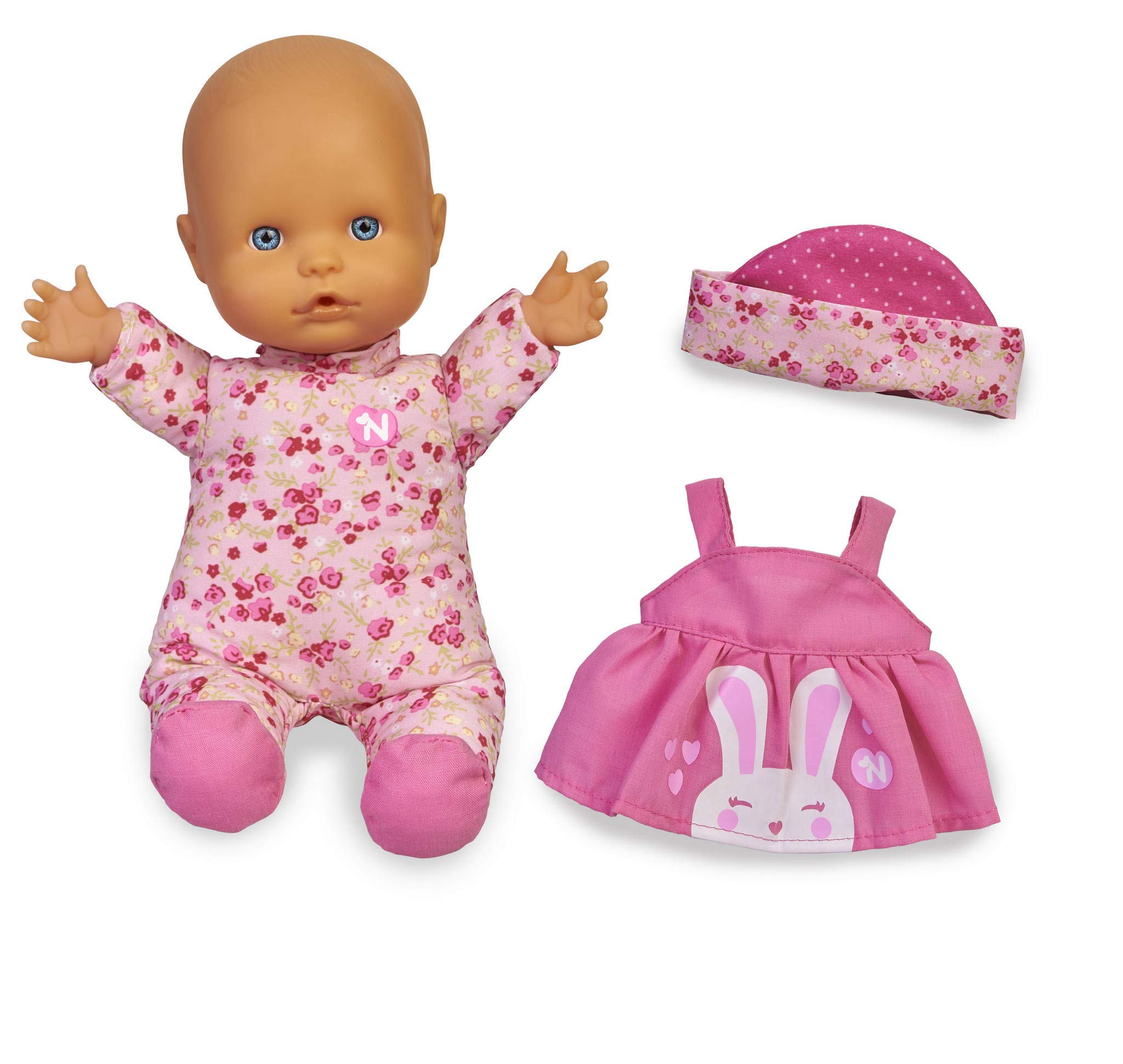 Nenuco Baby Talks, we get dressed - doll with sounds for children from 1 year (Famosa 700016282) multicoloured