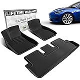 #1 Tesla Model 3 Floor Mats - Fits 2017 - 2021 Ultimate All Weather & All Season Waterproof 3D Floor Liners - Front & Back Se