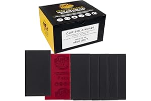 Dura-Gold 400 Grit 5" x 2-3/4" Sanding Sponges, Box of 20 - Performance Hook & Loop Wet or Dry Flexible Sandpaper Sponge Pads - for Hand Sanding Blocks, Palm Sanders - Polish Metal, Auto Paint, Wood