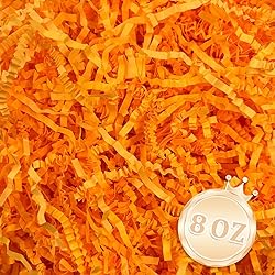 1/2LB Fluorescent Orange Crinkle Cut Paper Shred
