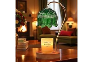 LUREXA Candle Warmer Lamp with Timer - Adjustable & Fixed Height Wax Melt Lamp for Jar Candles, Includes 2 Bulbs, Dimmable Vi