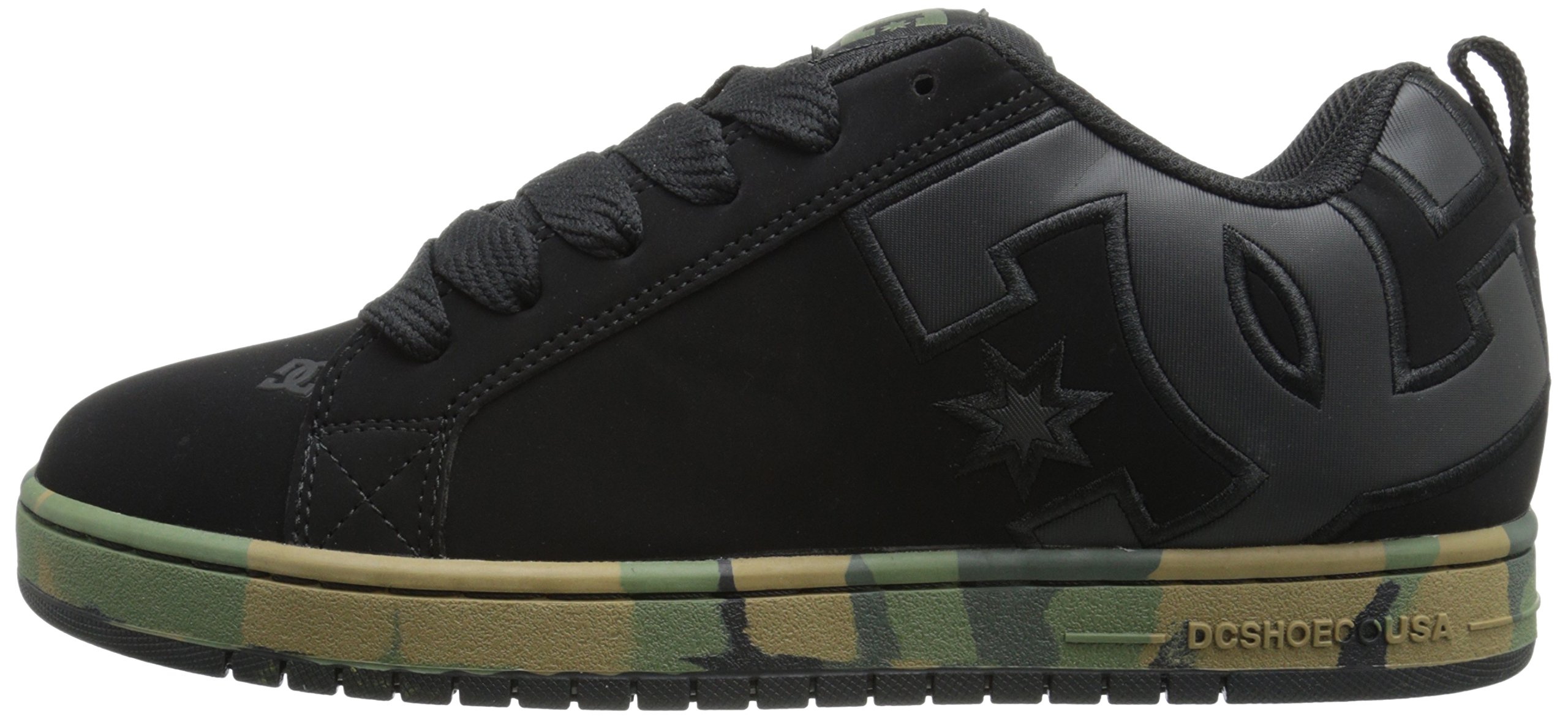 DC Men's Court Graffik SE Skate Shoe, Black Camouflage, 8 M US on