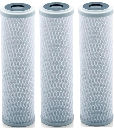 Cartuccia Filtro a Carbone Attivo Carbon Block 5 micron 10 Pollici CTO Set 4 Pz. Filtri Acqua Italia