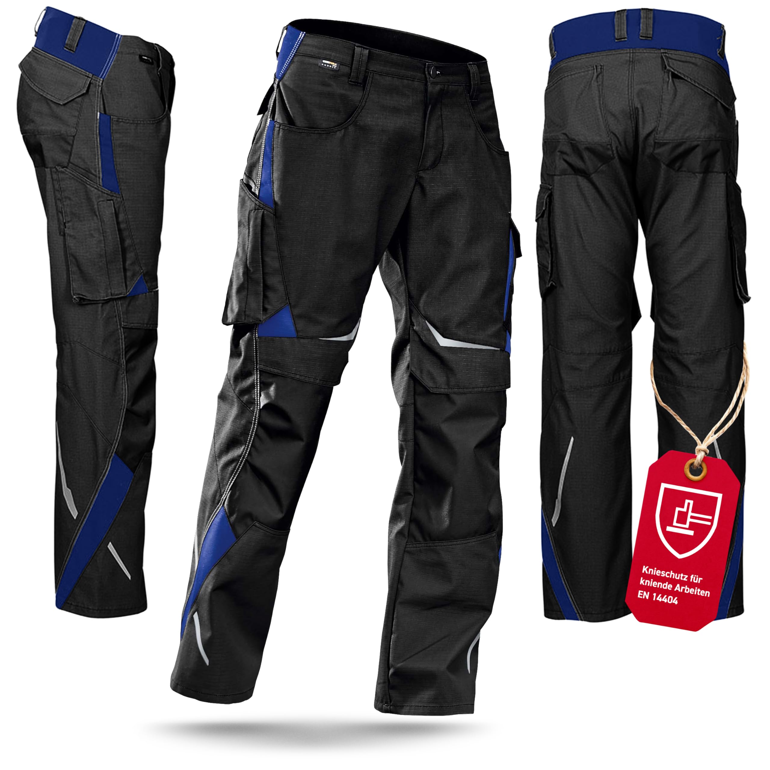 Kubler 23245353-9946-52 Size 52 "Pulse" Trousers - Black/Cornflower Blue