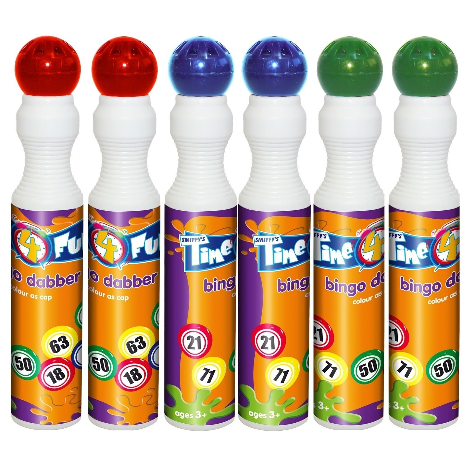 24 x 43ml Bingo Dabbers Dauber Markers Mixed Colours Pack