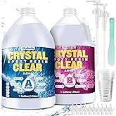 Shabebe Epoxy Resin 2 Gallon Kit, Upgraded Crystal Clear Resin Epoxy Food Safe with Pump, Self Leveling & Bubble Free High-Glossy with Anti-Yellowing for Coating, Casting, Jewelry Making, DIY Craft
