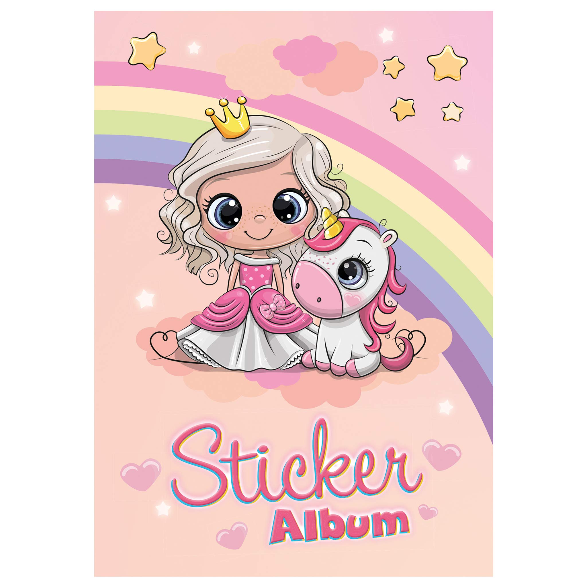HERMA Princess Sweetie Sticker Book A5 Blank (16 Pages, Coated Special Paper) for Scrapbooking, Sticker Album for Kids