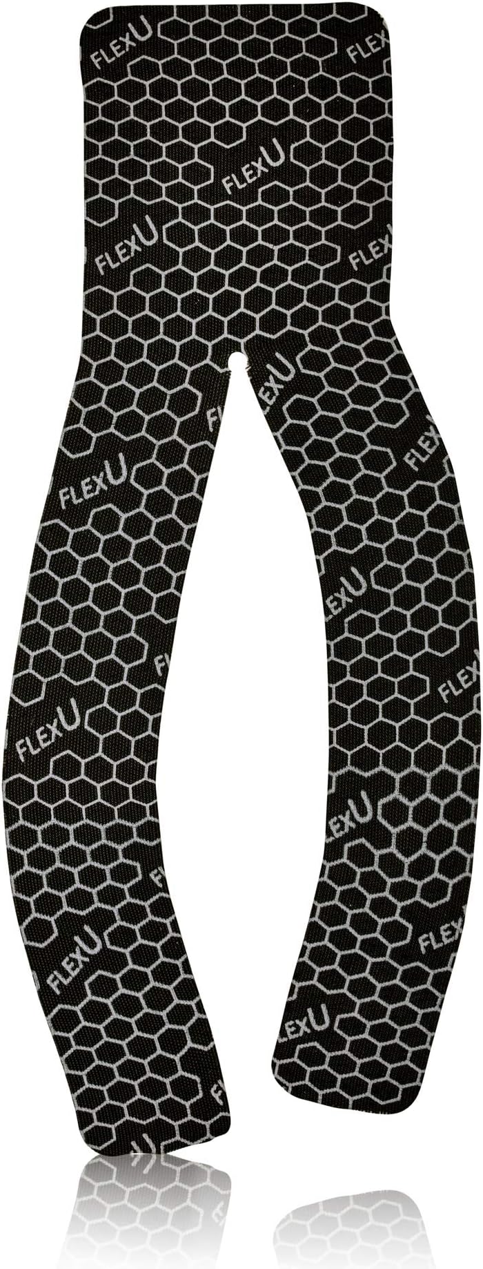 FLEXU Kinesiology Tape; Super Saver Pre-Cut Y Shape 40 Strips of 3"X10" Pre Cut Y Shape; Hypoallergenic; Therapeutic Recovery Tape