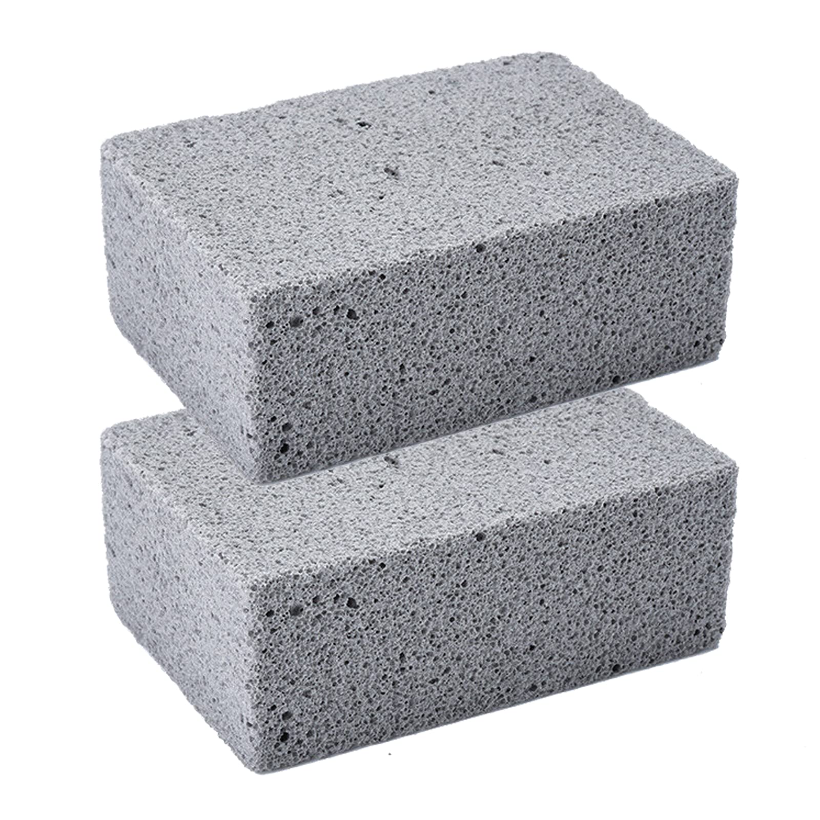 Grill Cleaning Brick, 2Pcs Grill Block for Cleaning Grills or Griddles Reusable De-Scaling Stones Ecological Stone Brick Cleaner for BBQ Grill Grates Sink Pool
