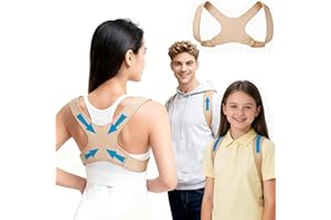 Posture Corrector for Women and Men, Universal Fit Adjustable Back Brace, Upper Back Support Belt Breathable Back Straightene