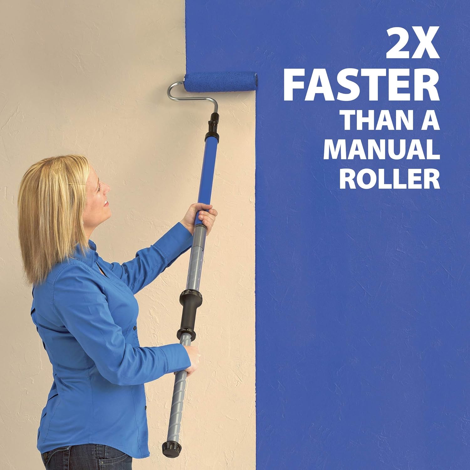 Wagner Spraytech HomeRight PaintStick EZ-Twist C800952.M Roller Applicator, Interior, Home Tool for Painting Walls and Ceilings, BLACK, SILVER, BLUE: Home Improvement