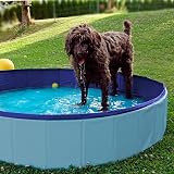 FurDreams Foldable Dog Pool Heavy Duty PVC Non Slip Base Drain Small view 7