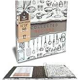 Better Kitchen Products Recipe Binder, Full Page 3 Ring Standard Binder Organizer Set (with 50 Page Protectors &amp; 12 Category Divider Tabs) 11.5" x 12" Sleek Kitchen Design