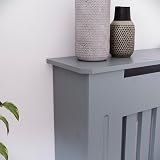 Vida Designs Chelsea Radiator Cover Grey Small Modern Vertical Slat view 5