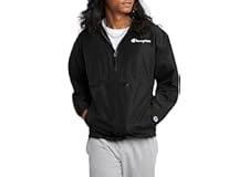 Champion mens Packable Recycled Windbreaker Jacket, Wind- and Water-Resistant Hooded Jacket