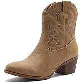 GLOBALWIN Women's Mid Calf The Western Cowboy Cowgirl Boots