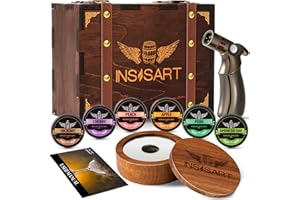 Whiskey Smoker Kit with Torch,Bourbon, Whiskey Smoker Infuser Kit with Wooden Box, Old Fashioned Drink Smoker Kit,Perfect Gif
