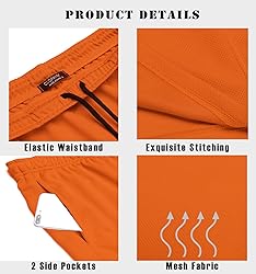 COOFANDY Men's 3 Pack Gym Workout Shorts Mesh